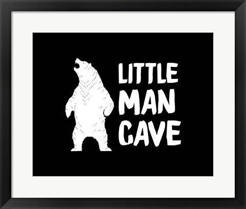Little Man Cave Standing Bear Black by Color Me Happy