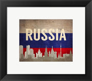 Moscow, Russia - Flags and Skyline by Color Me Happy