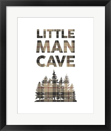 Little Man Cave - Trees Tan Plaid by Color Me Happy