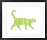 Dot Pattern Cat - Green by Color Me Happy
