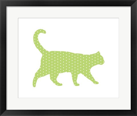 Dot Pattern Cat - Green by Color Me Happy