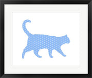 Dot Pattern Cat - Blue by Color Me Happy