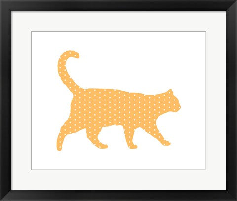 Dot Pattern Cat - Orange by Color Me Happy