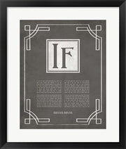 If by Rudyard Kipling - Ornamental Border Gray by Quote Master