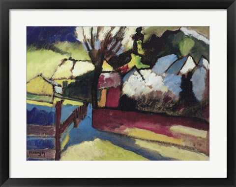 Herbstlandschaft mit Baum (1910) by Wassily Kandinsky