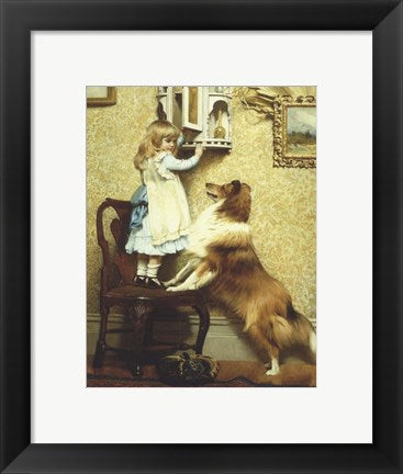 Little Girl and Her Sheltie by Charles Burton Barber
