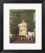 Girl with Dogs by Charles Burton Barber