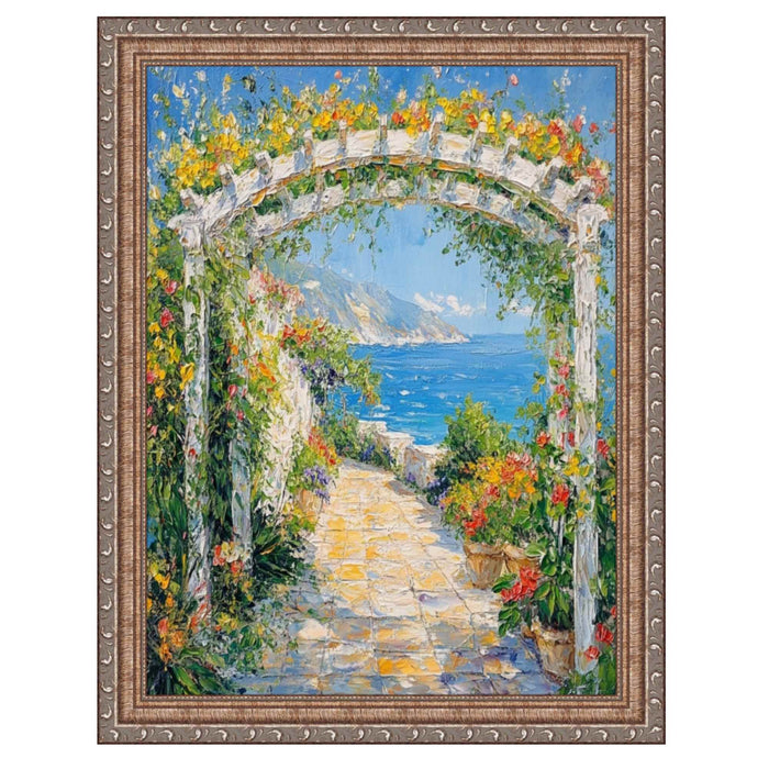 32x48 Frame Aged Antique Silver With Bead Picture Frame-D6661