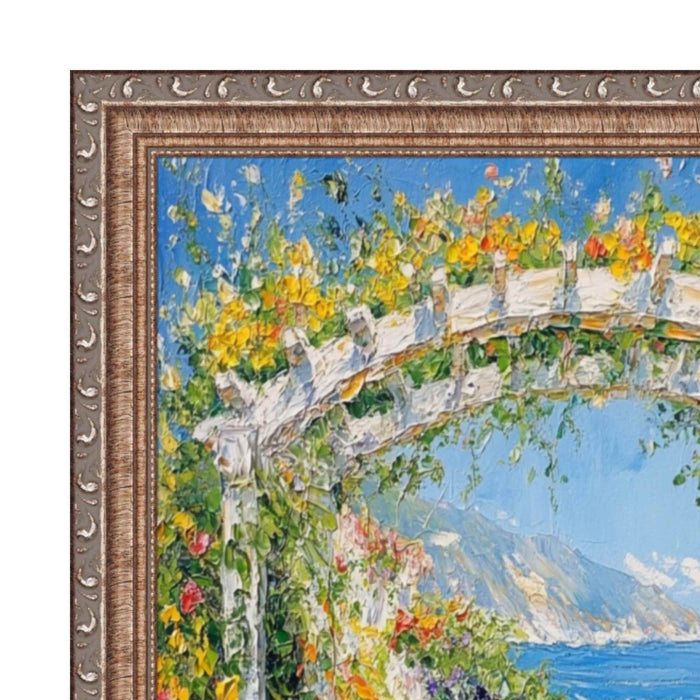 32x48 Frame Aged Antique Silver With Bead Picture Frame-D6661