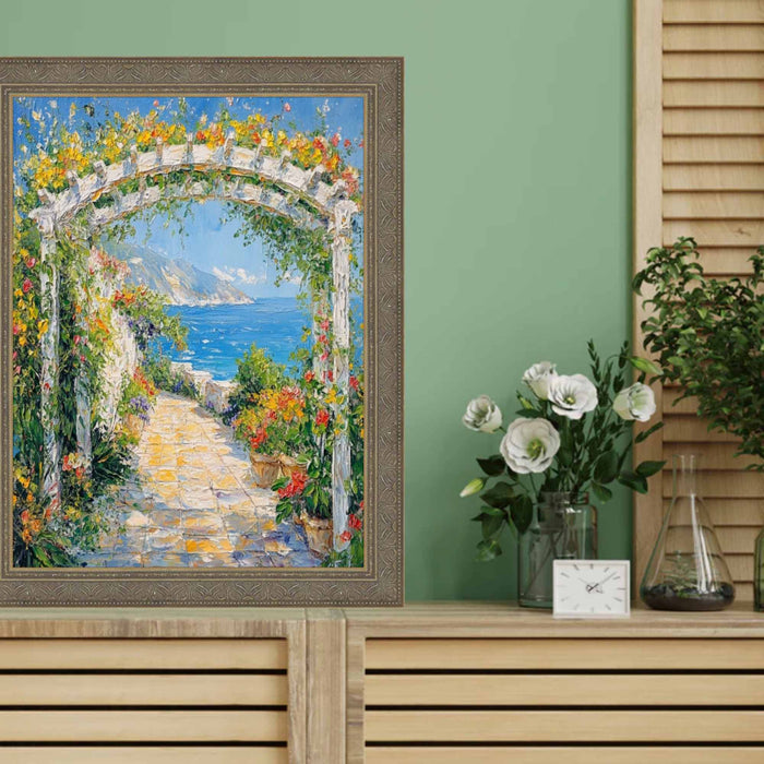 32x48 Frame Aged Silver Ornate Shadow Box Picture Frame