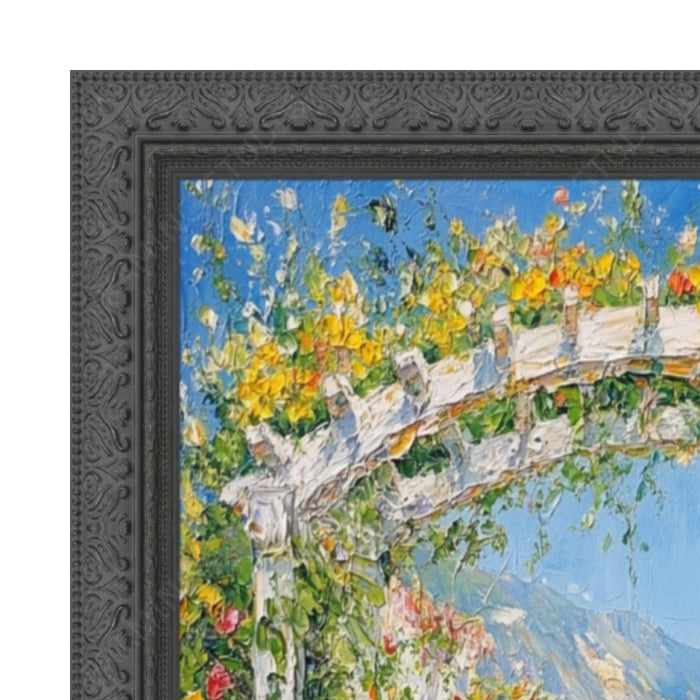 32x48 Frame Antique Black Wood Ornate Picture Frame