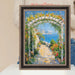 32x48 Frame Antique Silver Black Leather Picture Frame