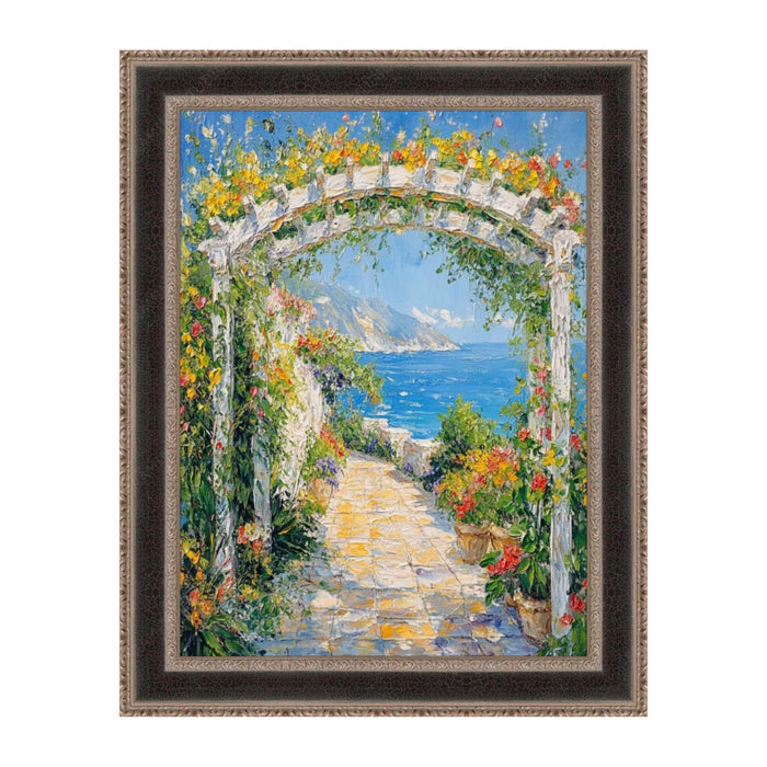 32x48 Frame Antique Silver Black Leather Picture Frame