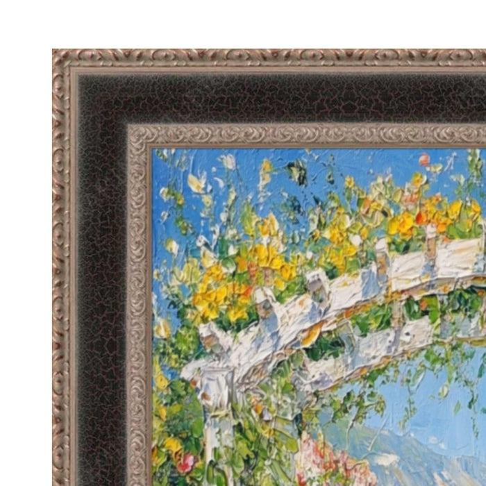 32x48 Frame Antique Silver Black Leather Picture Frame