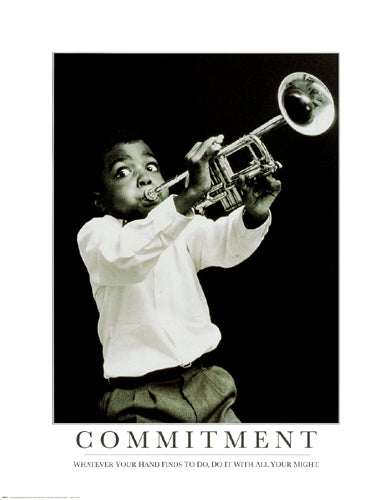 Commitment - Inspiring 28x22 " Wall Art Décor Print