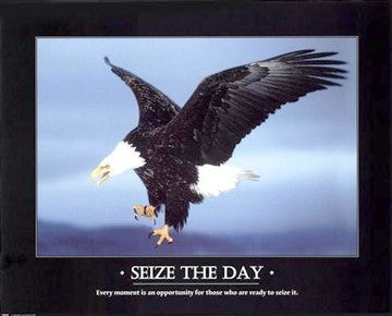 Seize the Day Art Print - Inspiring Motivational Wall Decor 16x20