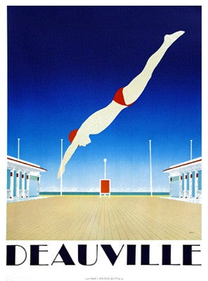 Deauville by Razzia Art Print: Iconic French Riviera Wall Decor
