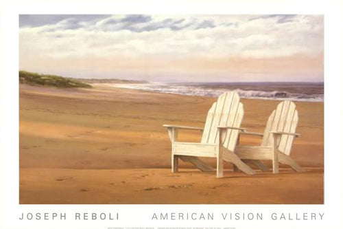 Flying Point Beach by Joseph Reboli - Large Coastal Landscape Art Print for Home & Office Decor 24x36 inch