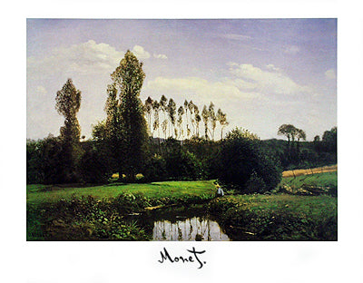 View at Rouelles by Claude Monet Wall Art Décor 22 x 28 Art Print