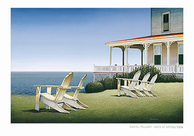 Noon at Spring View Art Print by Daniel Pollera - Serene 24x34 " Coastal Wall Decor