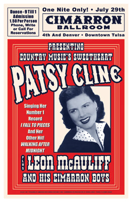 Patsy Cline Tulsa 1961 Art Print - Vintage Country Music Wall Decor 23x...
