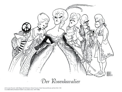Der Rosenkavalier by Al Hirschfeld - Elegant Opera Art Print | 10x_ Wall Decor
