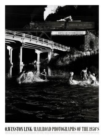 Hawksbill Creek Swimming Hole, August 9, 1956, Luray, Virginia Art Print by O. Winston Link - Vintage Photography Wall Decor