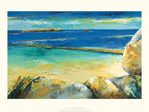 A Stone's Throw by Wendy French Art Print - Modern Landscape Wall Décor 11.8 x ...