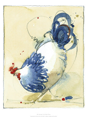 Mr. Rooster Art Print by Kate Philp - Farmhouse Animal Wall Decor 15.75 x ...