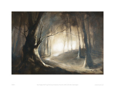 Path Through the Woods by Oliver Pengilley - Nature Landscape Art Print | 11.75 x 15.75 Wall Decor