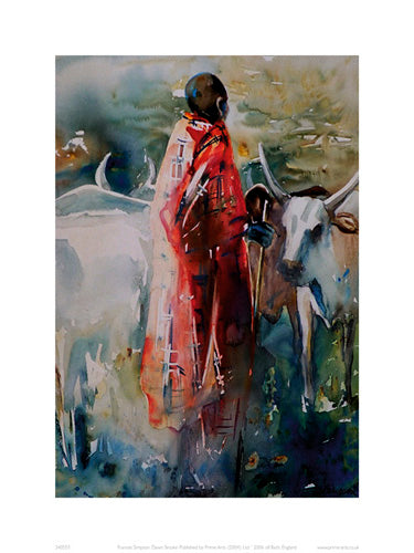 Dawn Smoke by Frances Simpson Art Print - Abstract Wall Decor 15.7 x 11