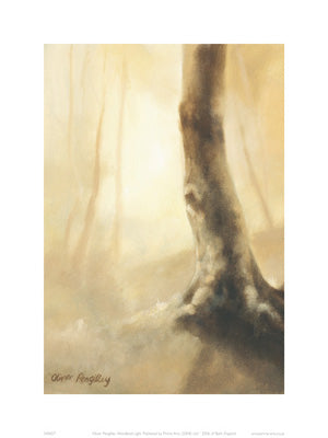 Woodland Light Art Print by Oliver Pengilley | 15.75 x 11.75 Wall Decor | Nature Landscape Art