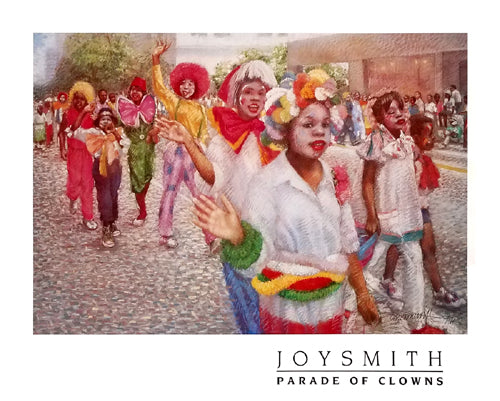Parade of Clowns by Brenda Joysmith Wall Art Décor 24 x 30 Art Print