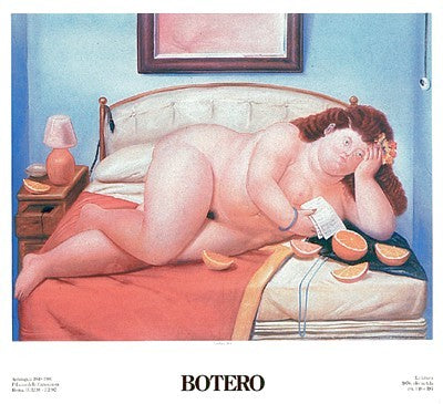 The Letter by Fernando Botero - Iconic Figurative Art Print
