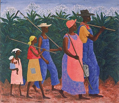 Art Print Field Workers by Ellis Wilson - Inspirational 25.5x25.5 " Wall Art Decor