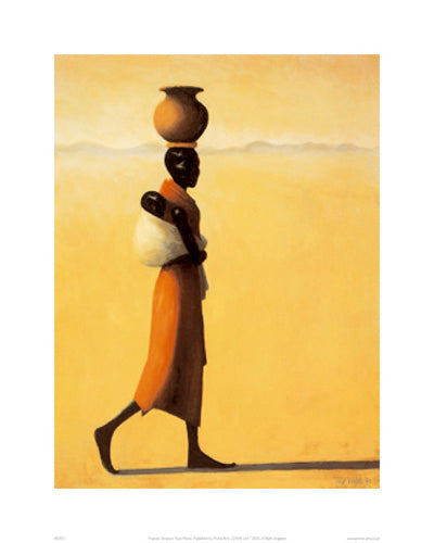 Woman Walking by Tilly Willis Art Print - Modern Figurative Wall Art Décor | 19.7 x 15