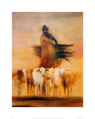 Kuni Mama Art Print by Frances Simpson - Modern Wall Decor 19.7 x 1...