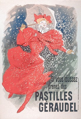 Lithograph Pastilles Geraudel by Jules Cheret Wall Art Décor 36 1/2 x 25 Art Print