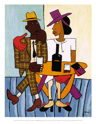 Café by William H. Johnson Wall Art Décor 28 ¼ x 22 Art Print