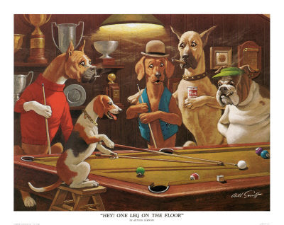 Hey! One Leg on the Floor (mini) by Arthur Sarnoff Wall Art Décor 8 x 10 inch Art Print