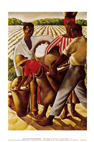 Employment of Negroes in Agriculture, 1934 by Earle Wilton Richardson Wall Art Décor 30 x 19 7/8 Art Print