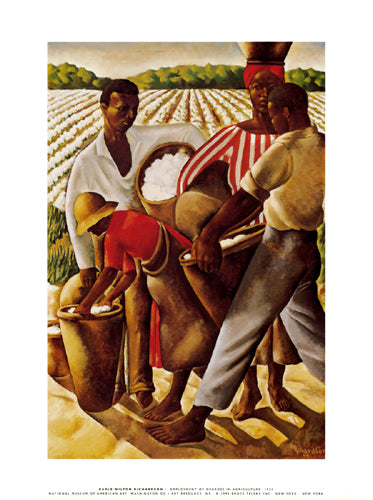 Employment of Negroes in Agriculture, 1934 by Earle Wilton Richardson Wall Art Décor 12 x 9 Art Print