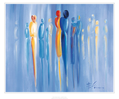 When the Music Stops by Patrick Ciranna Art Print - Modern Dance Wall Art Décor 19.7 x 23