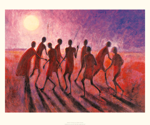 Rhythmic Dancing Art Print by Jonathan Sanders - Modern Wall Decor 19.7 x 23.6