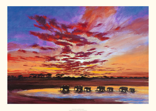 African Sky by Jonathan Sanders - Abstract Art Print, 19.7 x 27 Wall Decor
