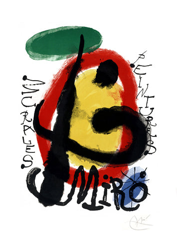 Joan Miró Peintures Art Print - Modern Abstract Wall Decor 35 inches