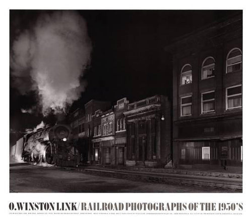 O. Winston Link Mainline on Main Street Art Print - Northfork, WV Railroad Photography 27.5 x 31.375