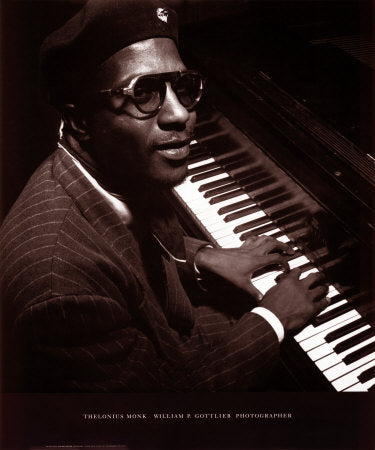 Thelonious Monk Art Print by William Gottlieb - Iconic Jazz Photography Wall Decor