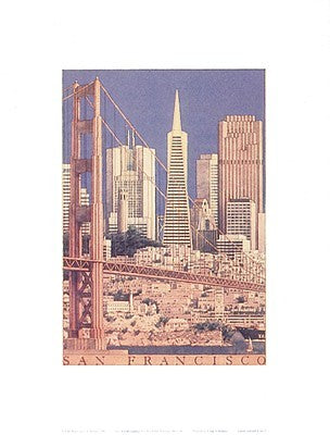 San Francisco Art Print by Craig Holmes - Modern Cityscape Wall Decor 17x19 inches