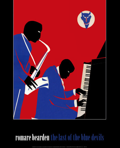 The Last of the Blue Devils by Romare Bearden - 30x24 " Wall Art Print